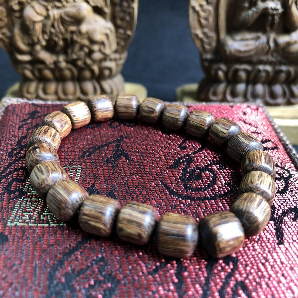 VÒNG TAY TRẦM HƯƠNG SÁNH CHÌM TỰ NHIÊN HẠT TRÚC BẦU 8MM - LINH MỘC HƯƠNG