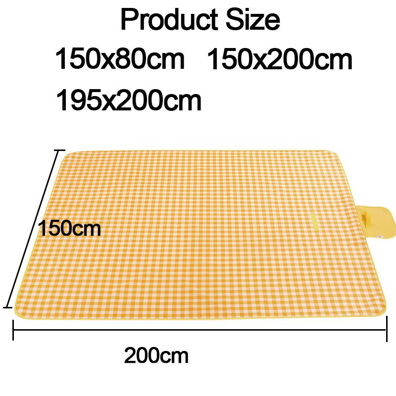 195X200Cm Thảm Cắm Trại Kẻ Sọc Xếp Cắm Trại Nệm Cho Bé Leo Ngoài Trời Chống Nước Dã Ngoại Biển Chăn Cho Nhiều Người Chơi Dã Ngoại
