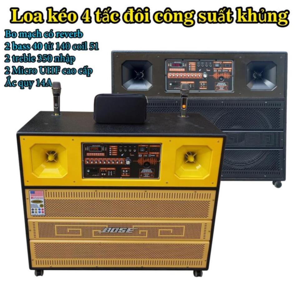 0357628205 Loa kéo khủng bass 4 tấc đôi công suất cực mạnh, Loa kéo bình 4 tấc đôi 0357628205