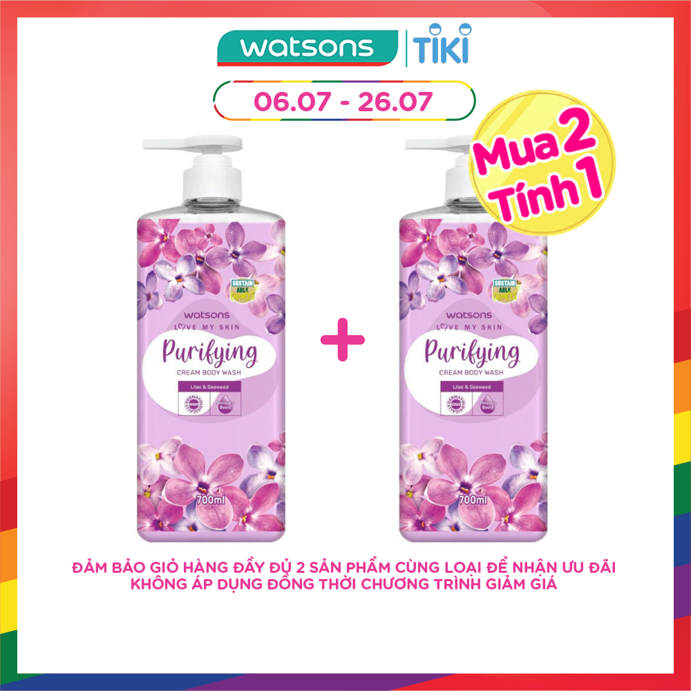 Kem Tắm Watsons Love My Skin Purifying Cream Body Wash 700ml