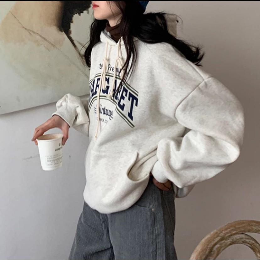 áo Hoodie nữ thời trang Unisex form rộng phong cách unisex 2021
