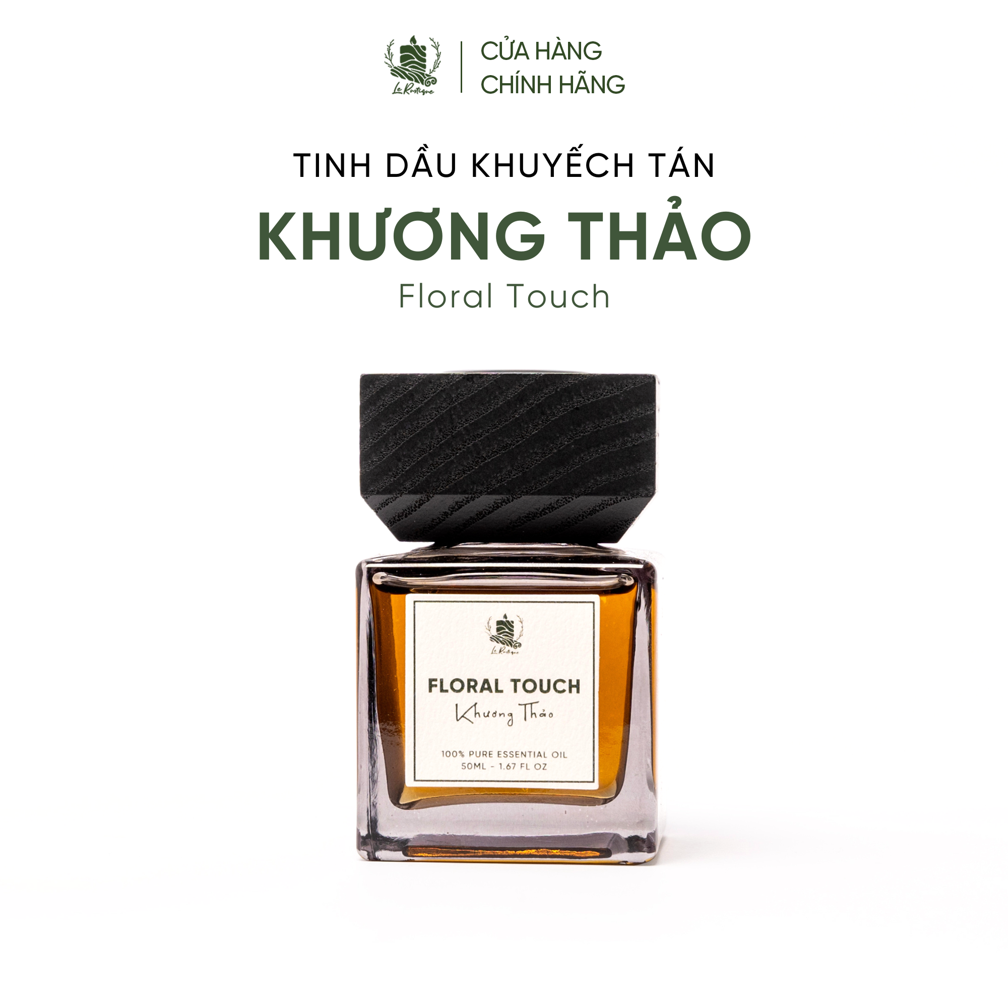 Tinh Dầu Khuếch Tán Khương Thảo (Floral Touch) - 50ml - Tinh Dầu Thơm Phòng Cao Cấp Le Rustique