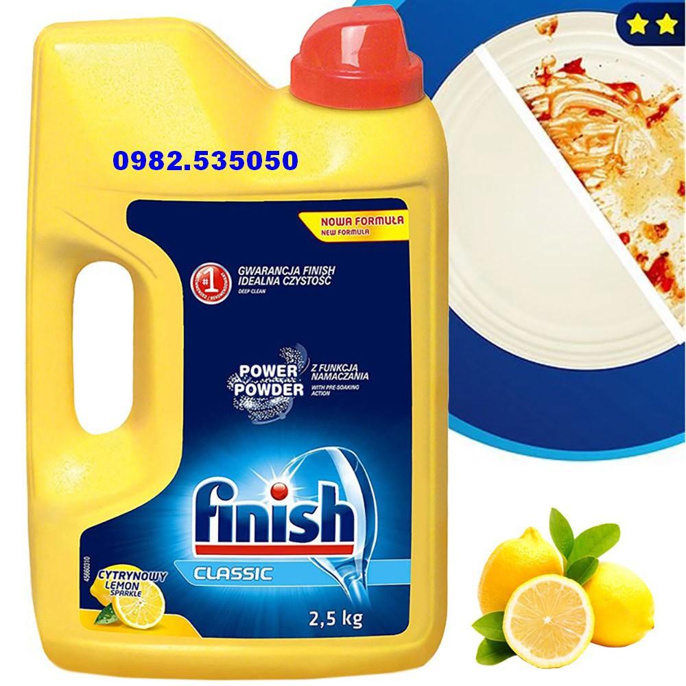 Bột rửa bát Finish 2.5kg thương hiệu rửa chén đĩa tự động số 1 thế giới