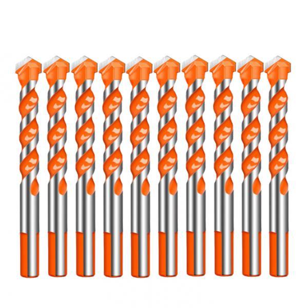 10 Pack HSS Triangle Twist Drill Bit, Straight Shank Spiral Drill Bit for Ceramic Tile, Glass, Concrete, Marble, 4 Size to Choose