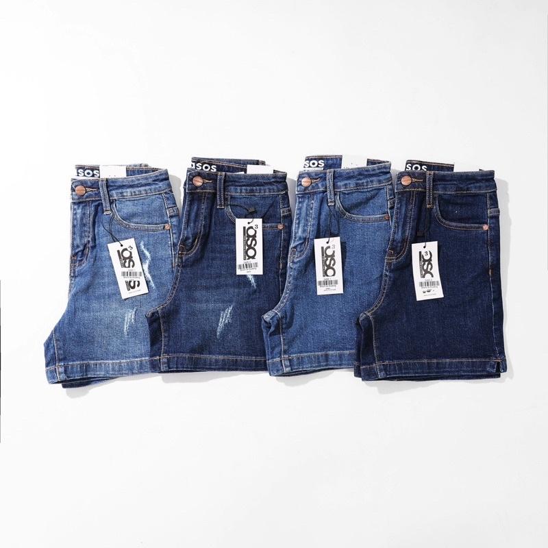 Quần short jean nữ rách nhẹ lưng cao chất co giãn thoải mái