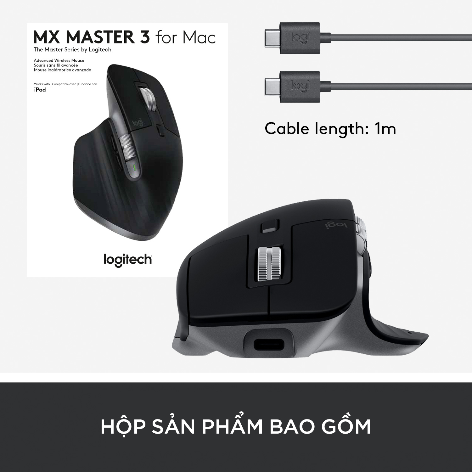 Chuột không dây Bluetooth Logitech MX Master 3 - Hàng chính hãng