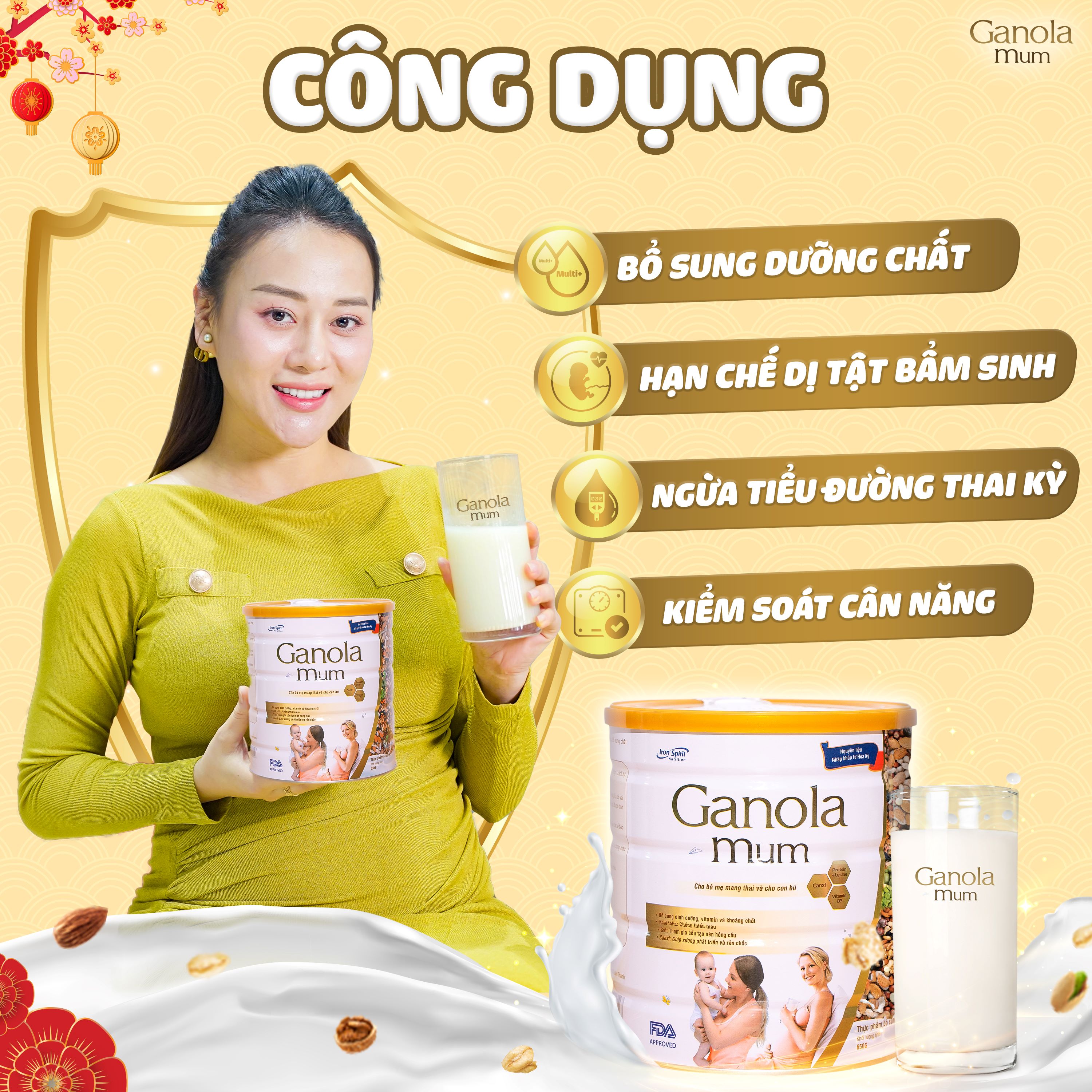 Ganola Mum (650G) - Dinh Dưỡng Từ Hạt Ganola Mum Bổ Sung toàn Diện Cho Mẹ Bầu, Lợi Sữa Cho Mẹ Bé