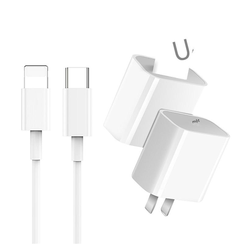 Bộ sạc PD điện thoại di động 20W phong cách mới nhất phù hợp với Apple 12 bộ sạc điện thoại di động máy tính bảng iPad đầu sạc nhanh Bộ cáp sạc nhanh