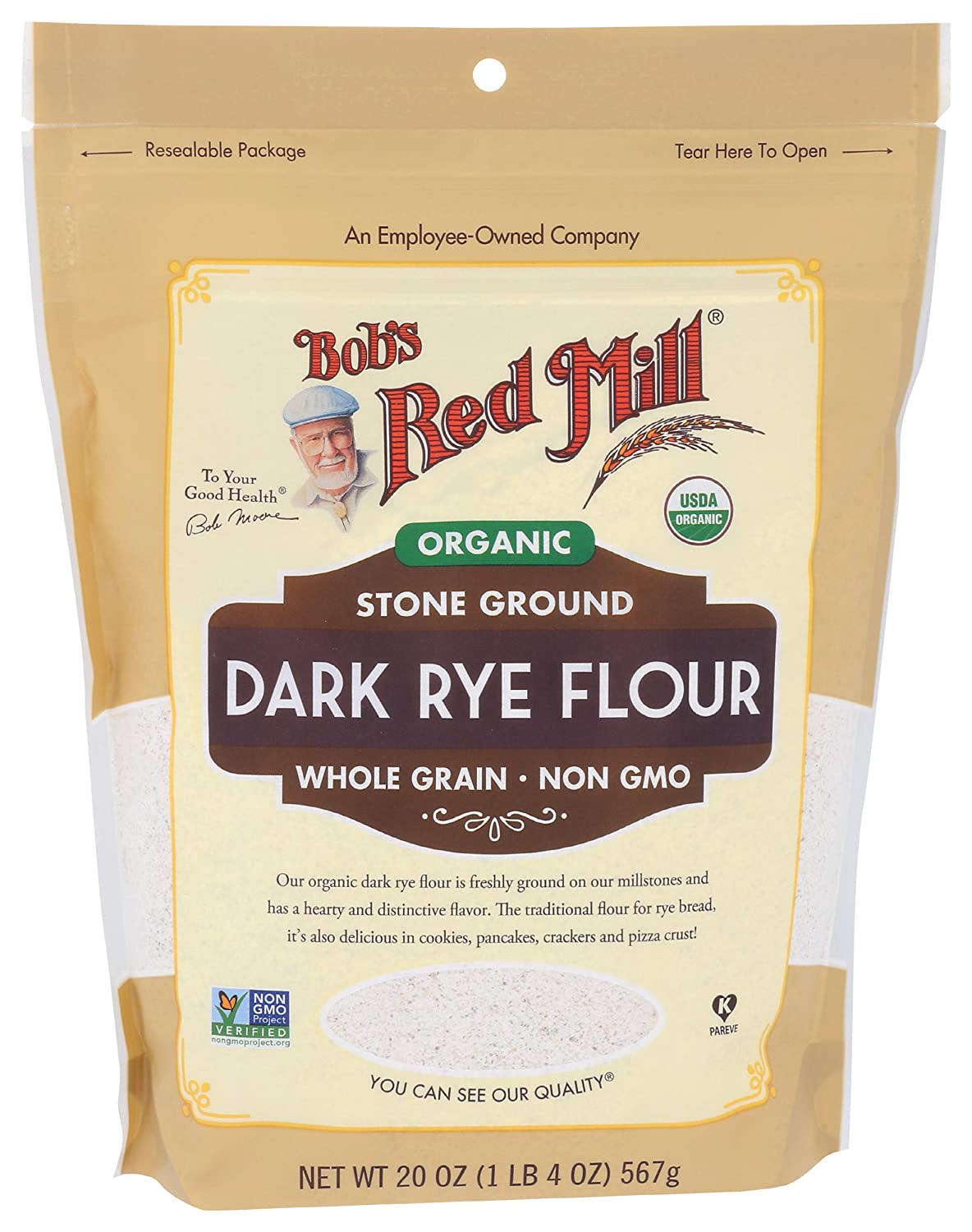 Bột Lúa Mạch Đen Hữu Cơ Bob's Red Mill Organic Dark Rye Flour 567g