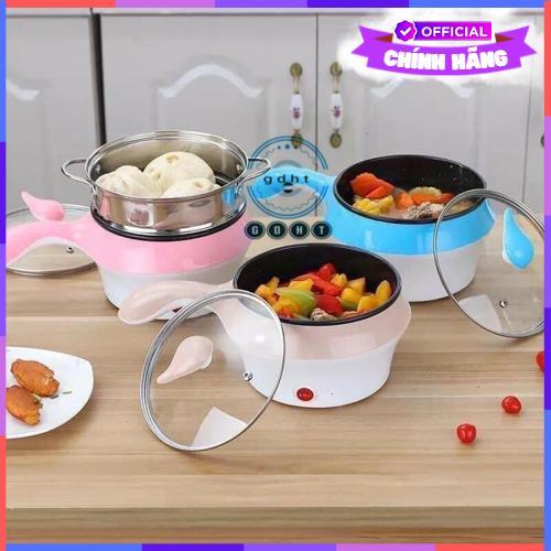 Nồi Lẩu Điện Đa Năng Vouller Kèm Giá Hấp Có Tay Cầm Tiện Dụng 18Cm, Nồi Lẩu Hấp Mini 2 Tầng Cao Cấp - Hàng Chính Hãng