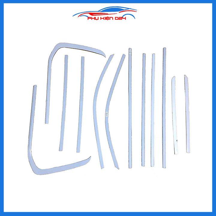 Bộ nẹp viền chân kính cong kính Land Cruiser Inox sáng bóng chuẩn form xe
