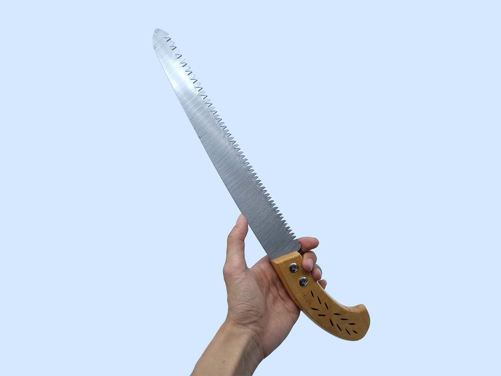 Cưa cành lưỡi thẳng thép Mangan 270mm cán gỗ