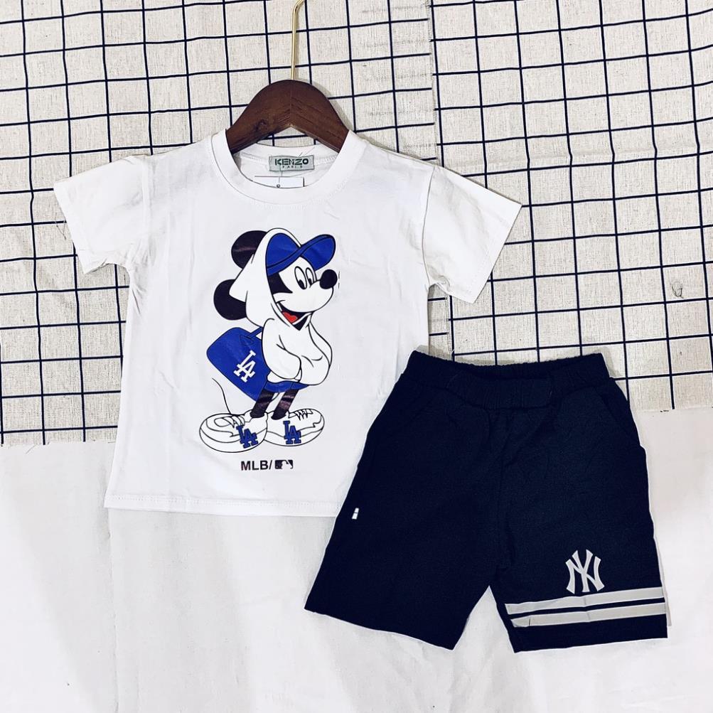Sét Đồ, Bộ Quần Áo Cộc Tay Hình Chuột Micky