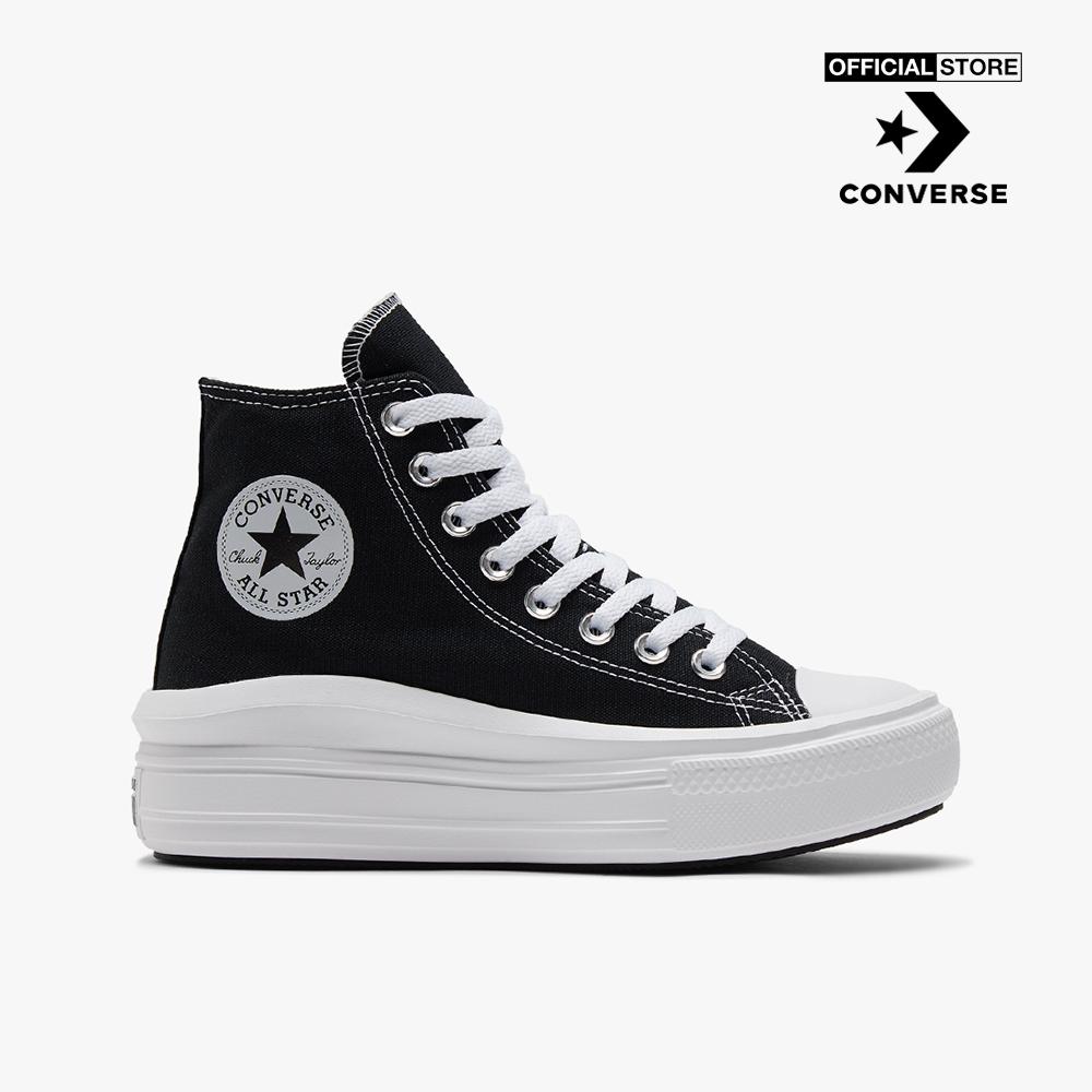 CONVERSE - Giày sneakers nữ cổ cao Chuck Taylor All Star Move 568497C-0000_BLACK