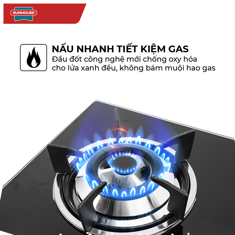 Bếp Gas Âm Đôi Mặt Kính Sunhouse SHB5546MT - Hàng Chính Hãng