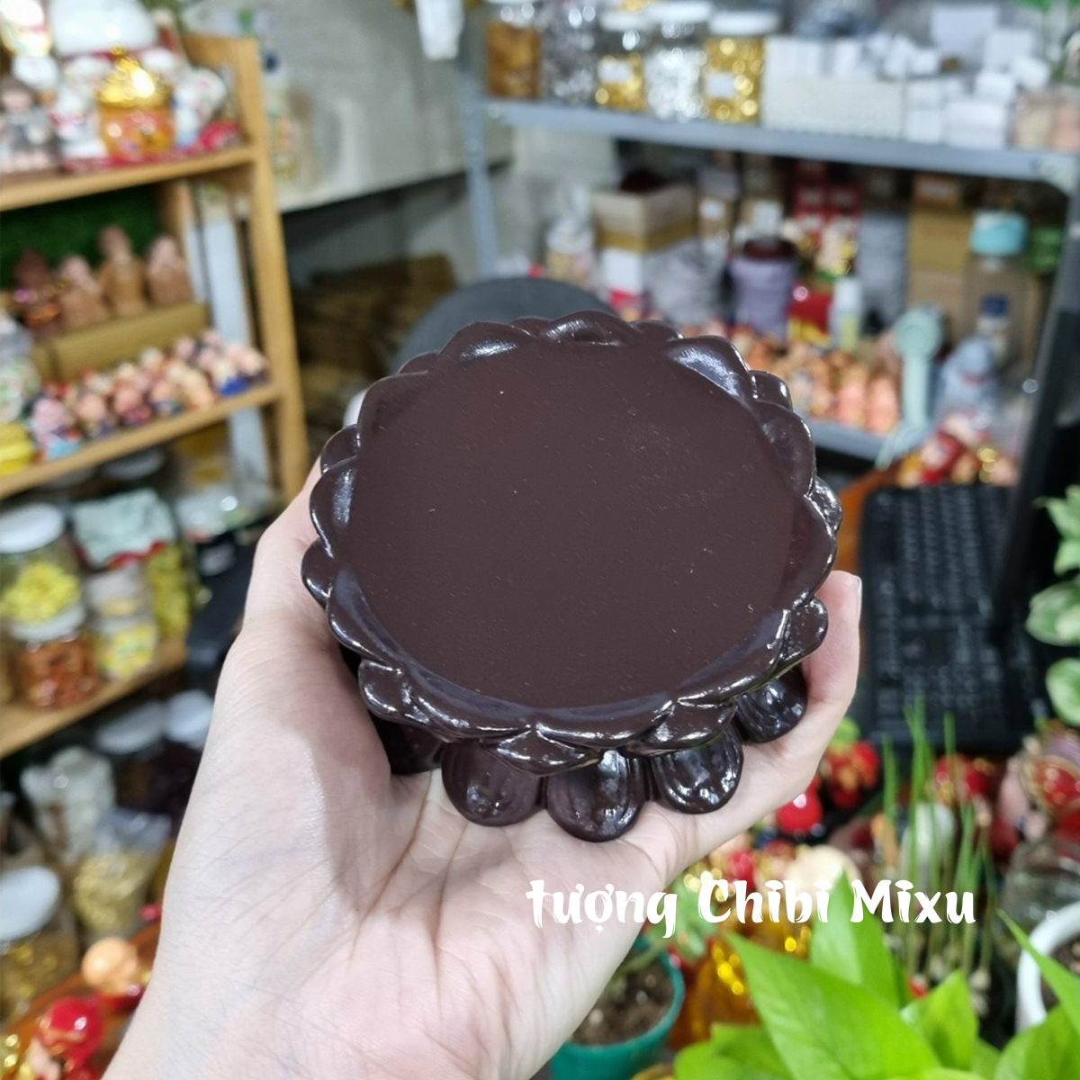 Chân đế phật đài sen ngang 9.5cm x cao 3.5cm
