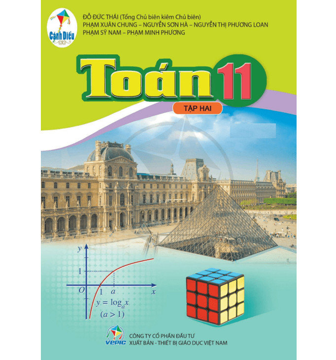 Sách - SGK Toán 11 tập 2 Cánh Diều và 2 tập giấy kiểm tra kẻ ngang vỏ xanh