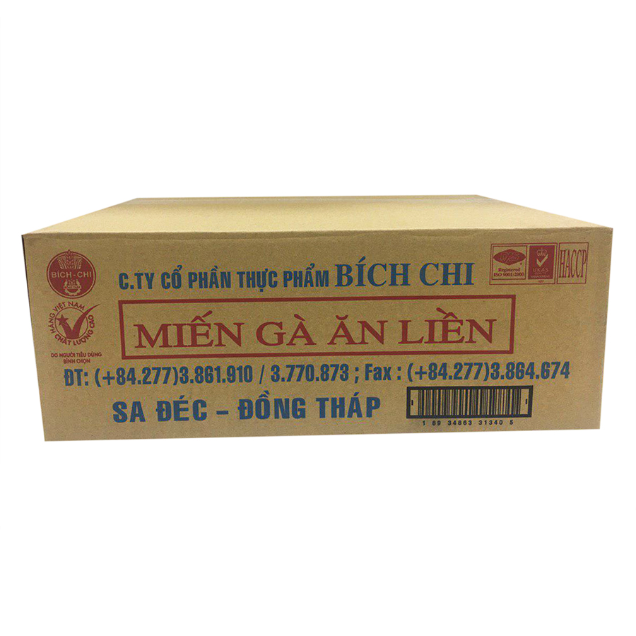 Thùng 30 Gói Miến Gà Ăn Liền Bích Chi
