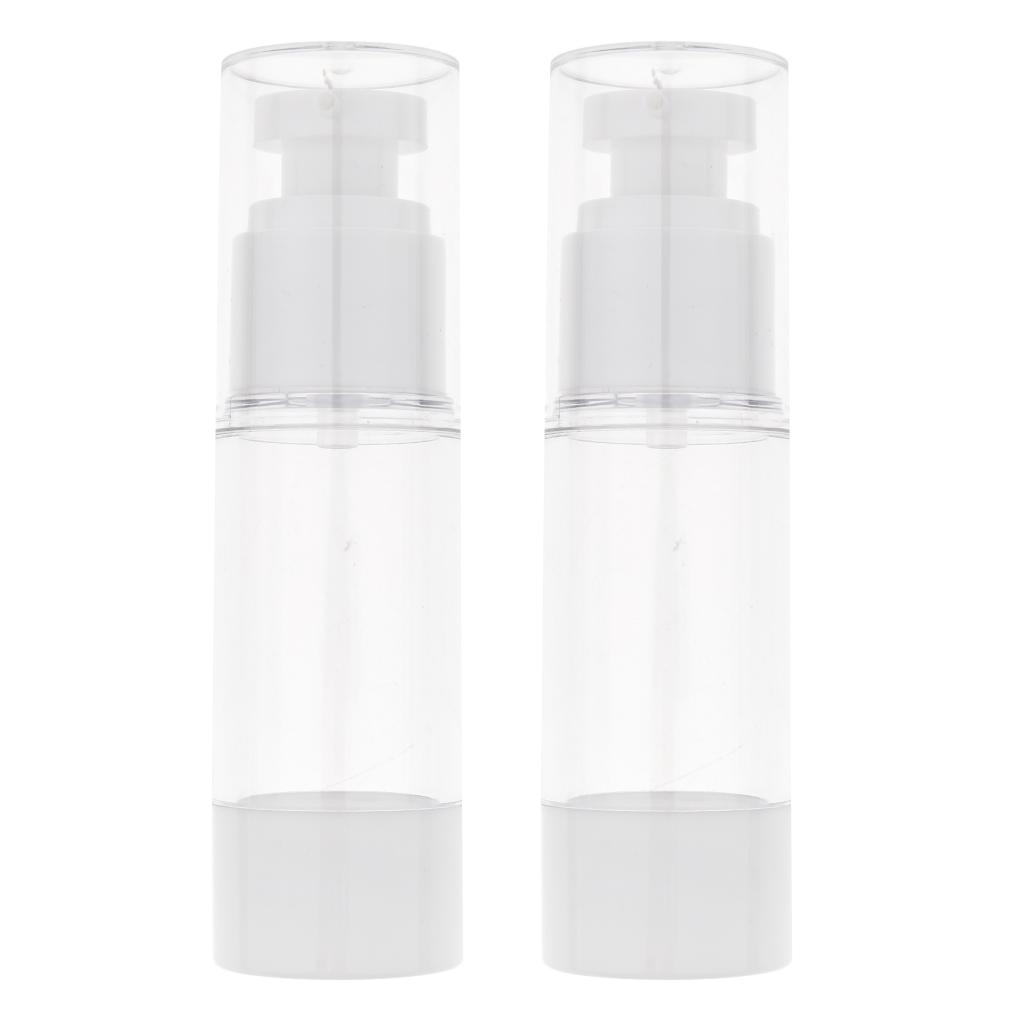2x Chai Bơm Không Khí Vô Trùng Mực Có Thể Nạp Lại / Lotion / Serum
