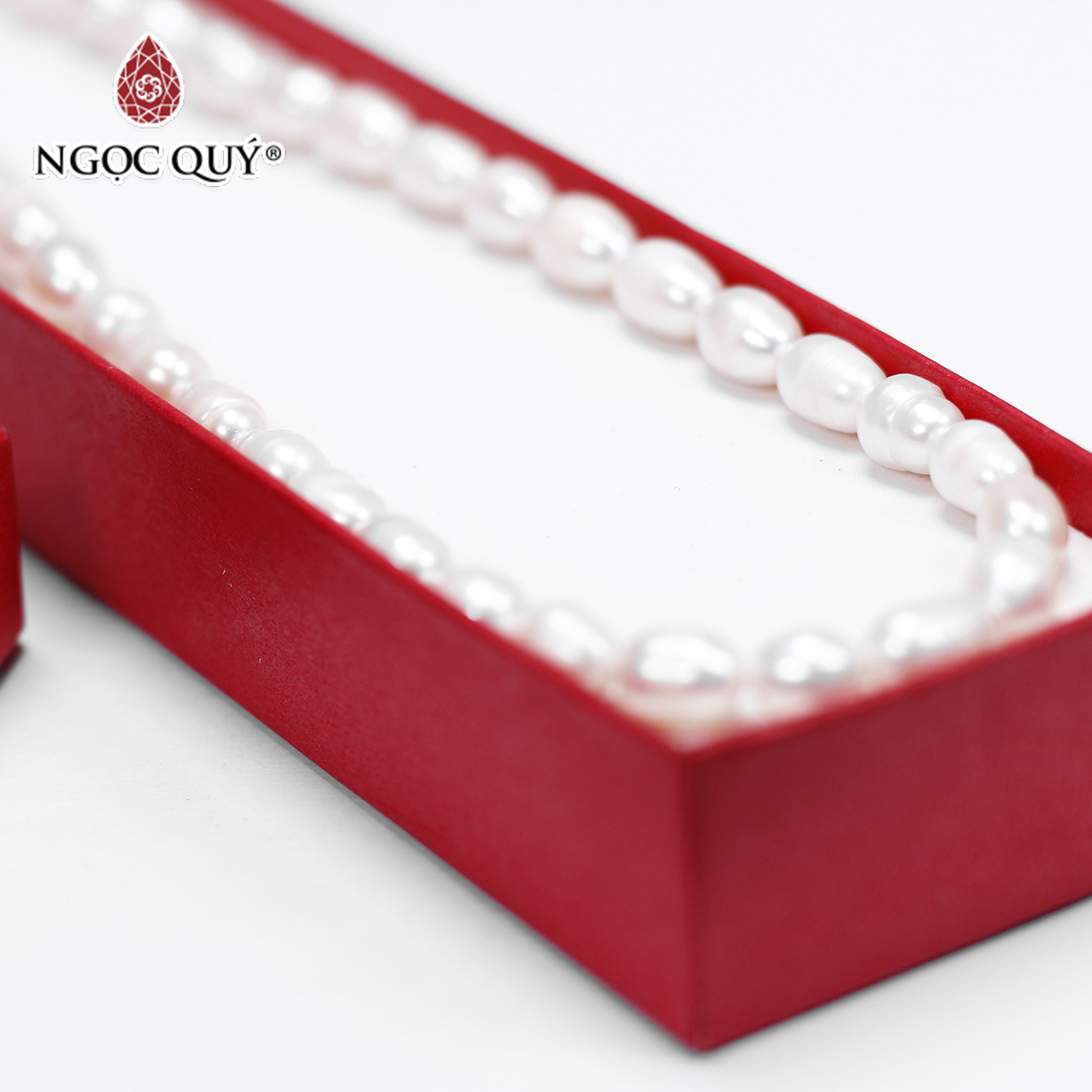 Chuỗi cổ ngọc trai nuôi 8x6mm - Ngọc Quý Gemstones