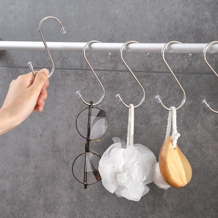 Móc chữ S loại cao cấp có đầu tròn treo đồ siêu chắc, treo hàng hóa - inox loại 1 - chọn size