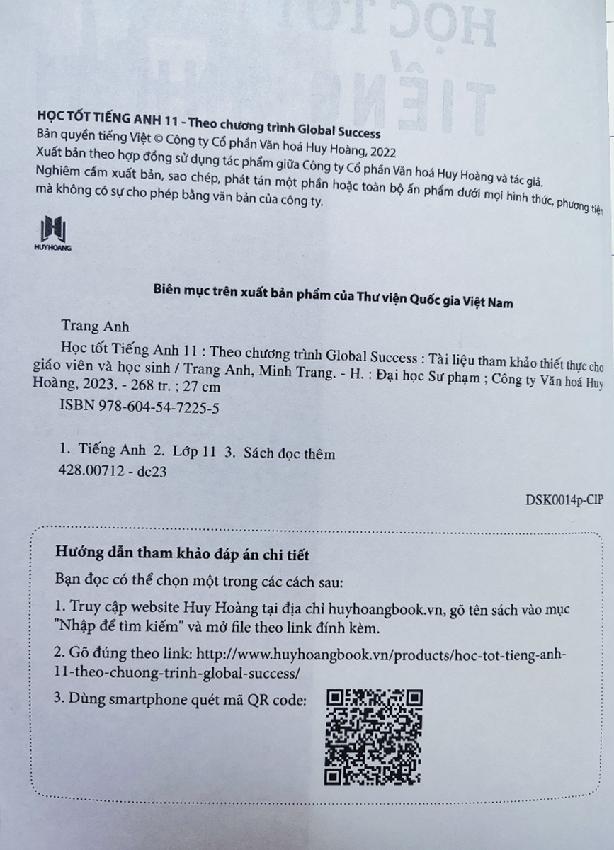 Học Tốt Tiếng Anh 11 - Theo Chương Trình Global Success (Tài Liệu Tham Khảo Thiết Thực Cho Giáo Viên Và Học Sinh) _HH