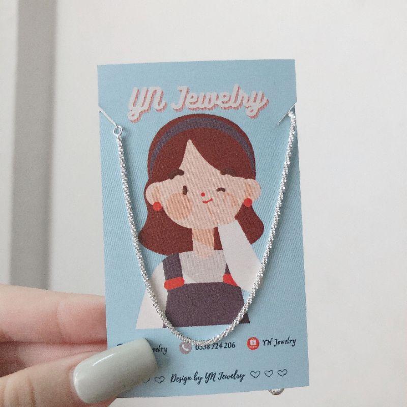 Lắc chân xù sequin bạc YN JEWELRY SL