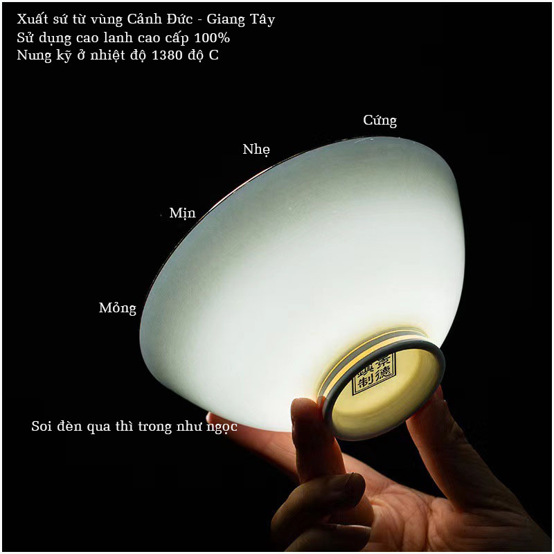 Bộ bát ăn cơm SỨ XƯƠNG Giang Tây cao cấp 60 chi tiết - Bộ chén ăn cơm sang trọng, tinh tế - Bát đĩa mỏng nhẹ nhưng cứng trong và cách nhiệt tốt. Mã GS25