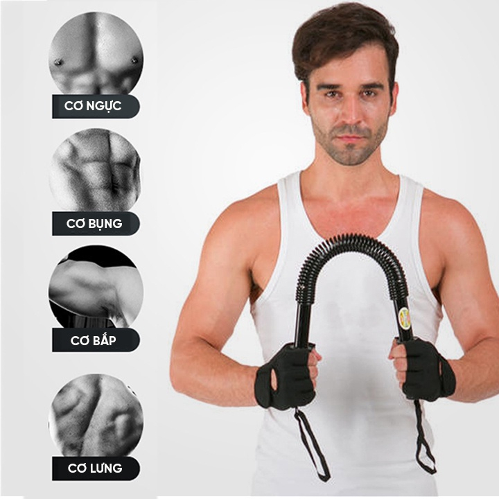 Gậy lò xo 50kg hãng dododios tập cơ tay, vai, xô tập gym tại nhà - Hàng chính hãng dododios