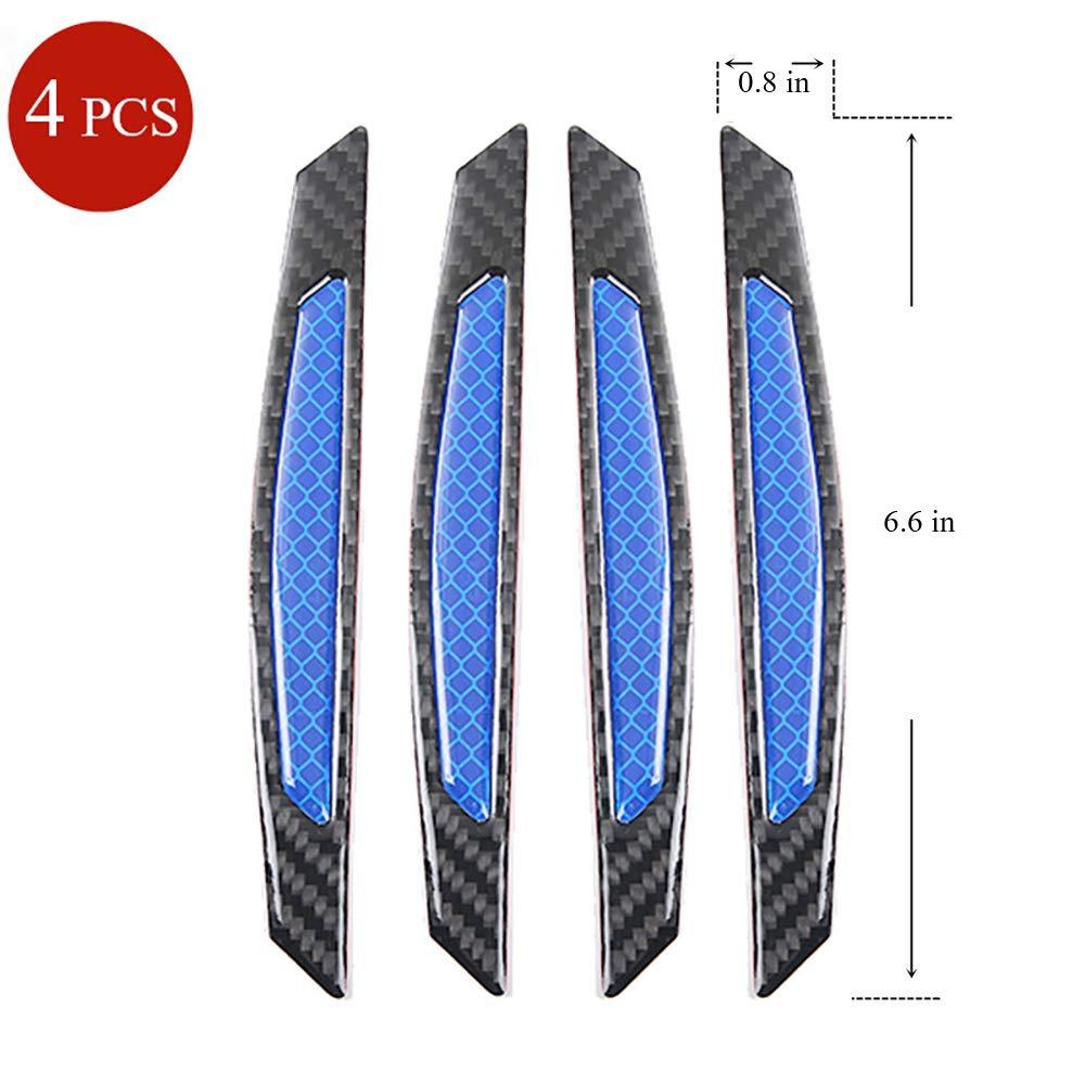 Bộ 4 Miếng Dán Sợi Carbon Phản Quang Bảo Vệ Kính Chiếu Hậu/Cửa Xe Hơi