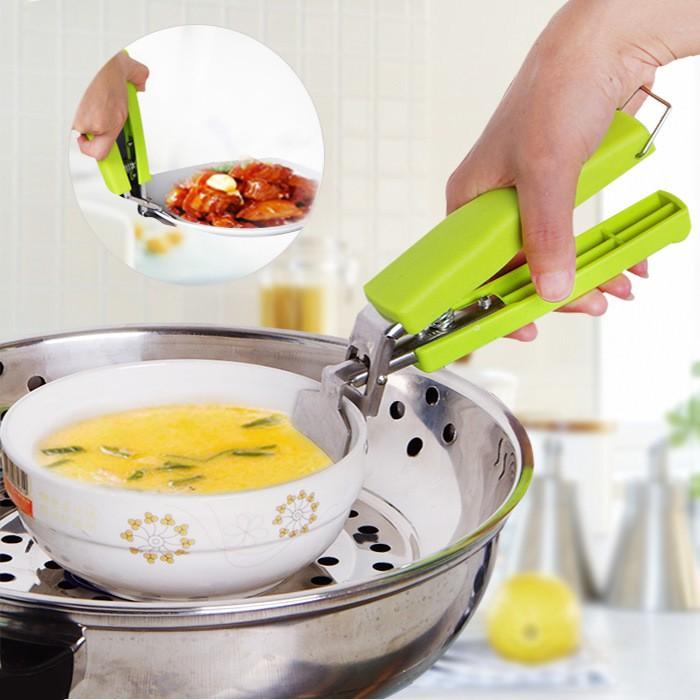 Kẹp Gắp Đồ Nóng, Đồ Hấp KIM LOẠI T1 Thông Minh - Dụng Cụ Gắp Inox Có Lò Xo Giá rẻ