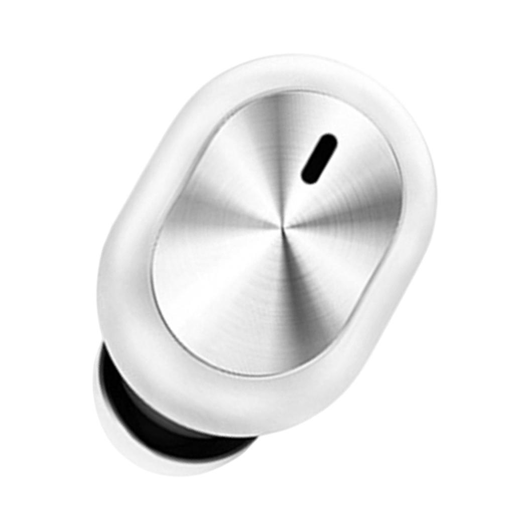 Single Bluetooth 5.0 Wireless Earphone Headset Headphone with Mic White