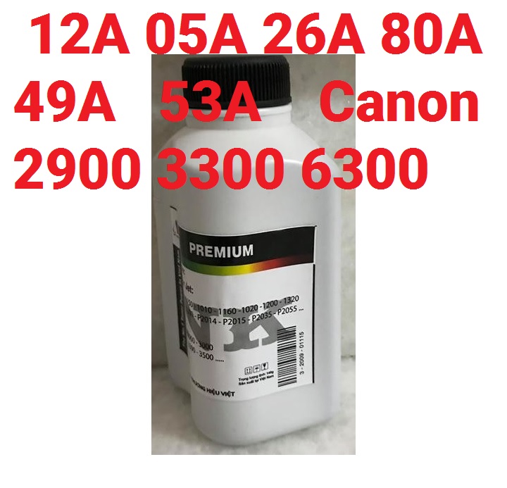 Mực nạp 12A hàng chính hãng Alphacartridge dành cho hộp mực 26A 05A 49A FX9 máy in Canon 2900 3000 3300 6300 251dw 252dw HP 1010 1020 2055 Pro 400 m402 m402nw 1230