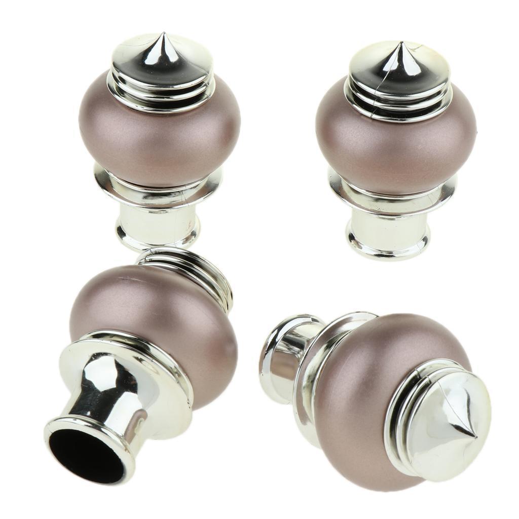 8pcs Novelty Curtain Rail End Kits Dia.*28mm Home Window Improvement