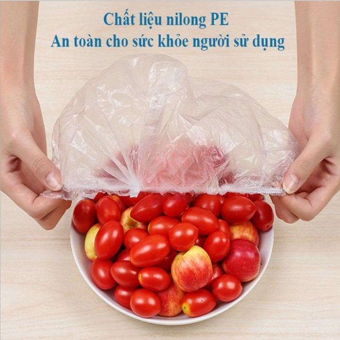 GIÁ·SỈ Sét 100 Túi Màng Bọc Thực Phẩm Có Chun Co Giãn, Màng Bọc Thực Phẩm Chất Liệu Nilon PE Siêu Dai 88333