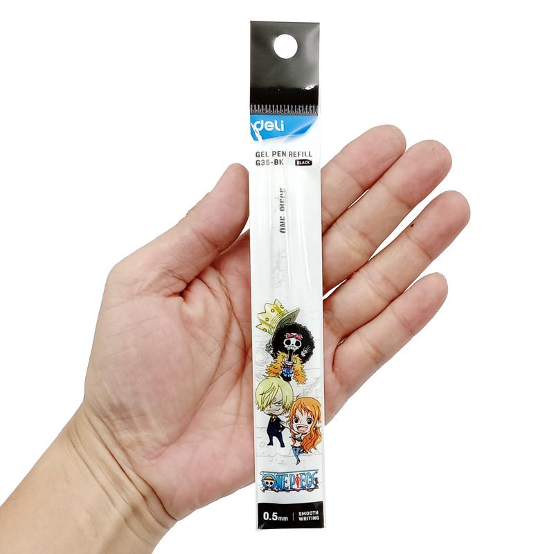 Ruột Bút Gel 0.5 mm One Piece - Deli CG35-BK - Mực Đen
