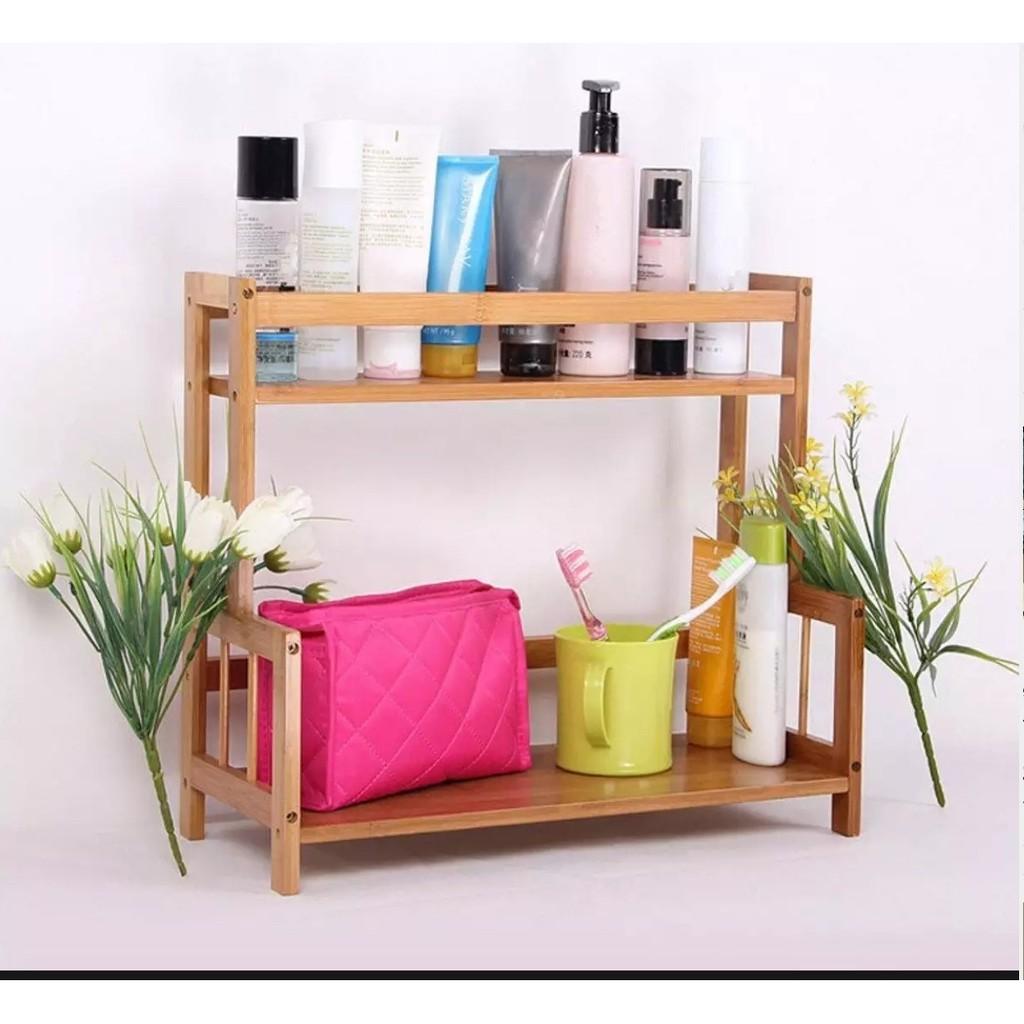 Kệ Đựng Gia Vị, Kệ Bếp, Mỹ Phẩm, Văn Phòng Phẩm Gỗ Thông Nhiều Tầng