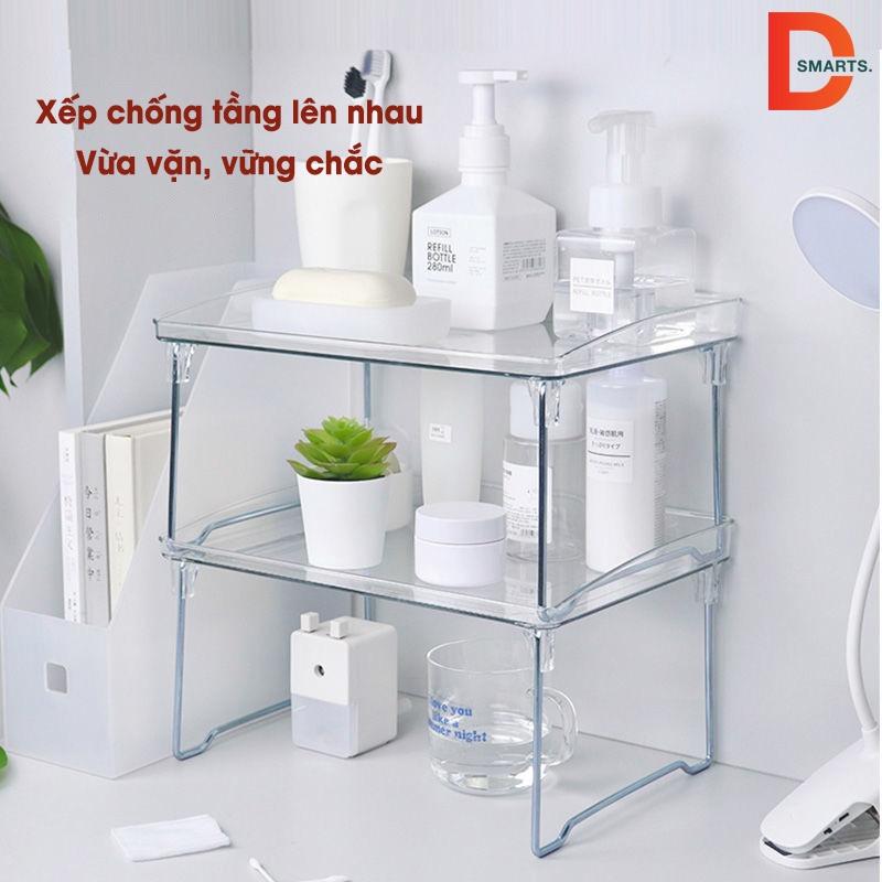 Kệ sách trong suốt chất liệu nhựa acrylic cao cấp có thể gấp gọn | Kệ để bàn trong suốt decor phòng, góc học tập