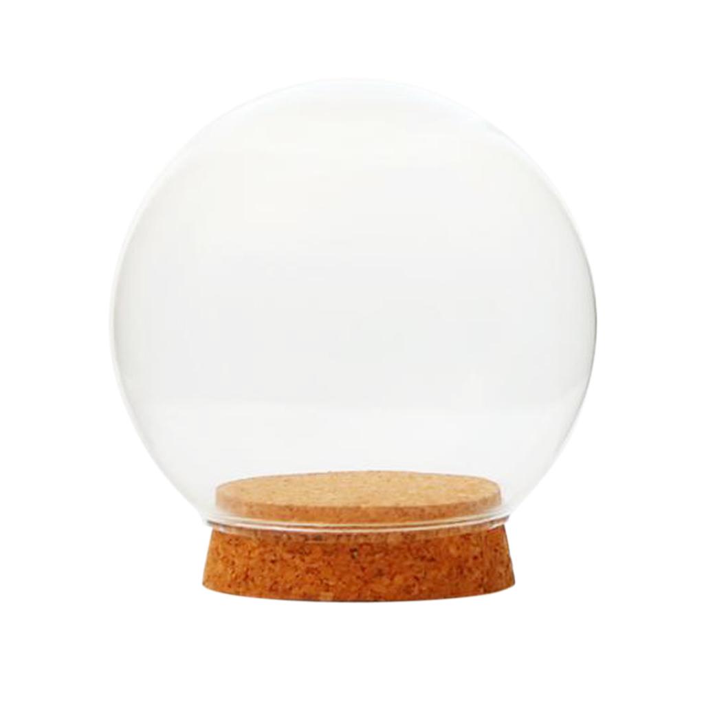 4x Glass Spherical Cover Landscape Terrarium Container Lid Vase Bottle 12cm