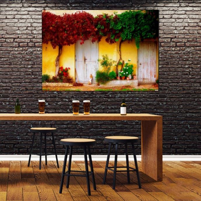 Tranh tường quán cà phê ngày tuyết lạnh !