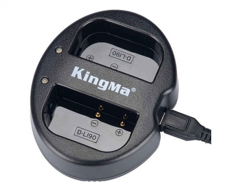 Bộ 2 pin 1 sạc đôi Kingma cho Pentax D-Li90-Hàng chính hãng