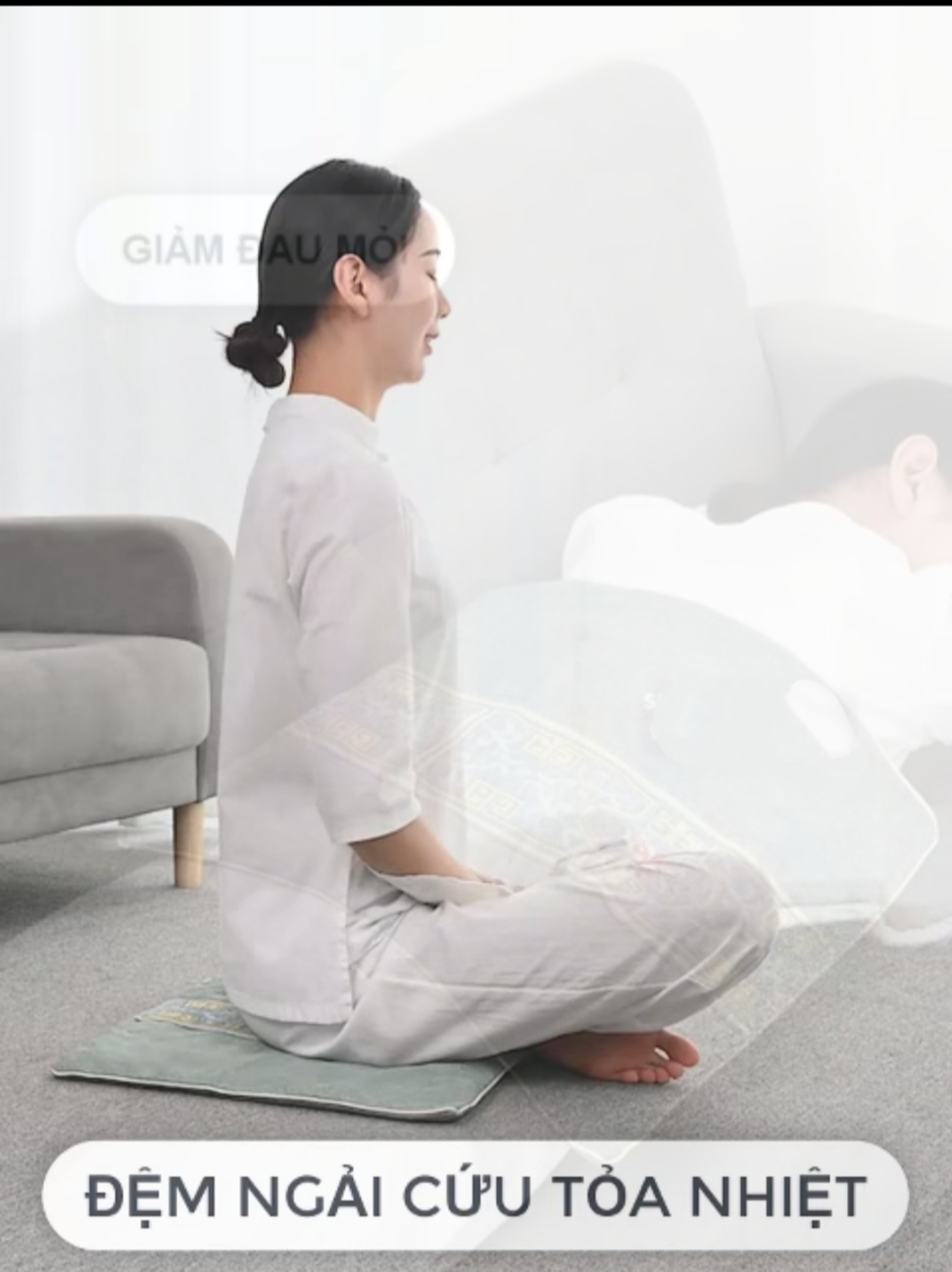 LÓT ĐỆM NGẢI CỨU SƯỞI ẤM BẰNG ĐIỆN GIÚP LƯU THÔNG KHÍ HUYẾT.THẢM NGỒI NGẢI CỨU BẰNG ĐIỆN