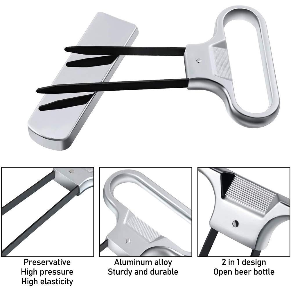 Multifunks Wine Corkscrew Chai mở thép không gỉ hai nút nút chai cho chai rượu vang, rượu sâm banh, bia