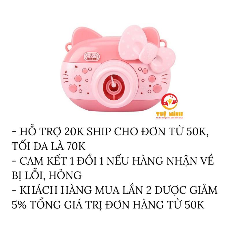 Máy Ảnh Thổi Bong Bóng Phát Nhạc Có Đèn Hình Dễ Thương Cho Bé Vui Chơi An Toàn Không Lo Bẩn Tay