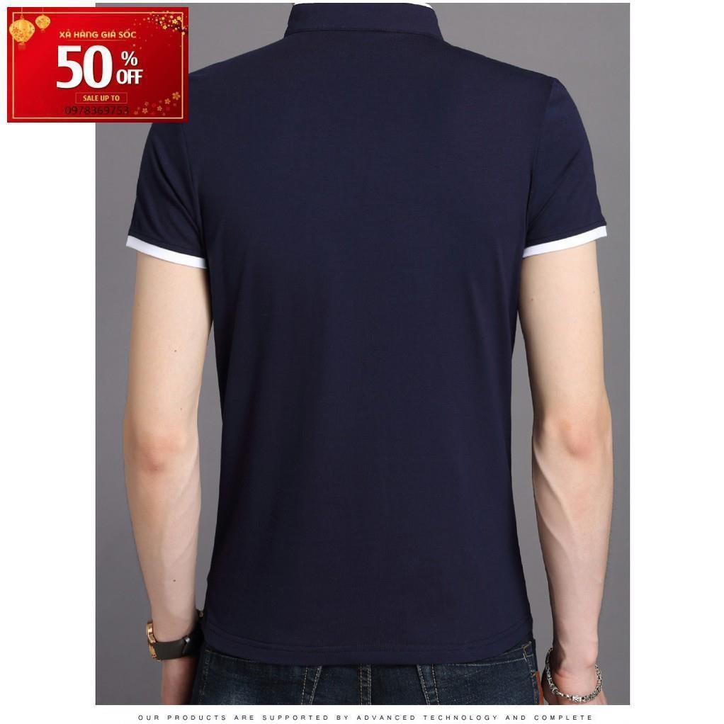 Áo thun nam cổ trụ thời trang