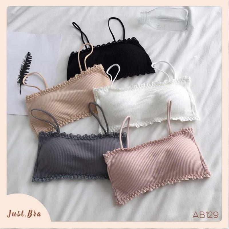 Áo quây cotton viền ren có đệm cao cấp