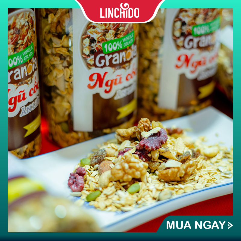 Ngũ cốc ăn kiêng granola sấy không đường được mix 11 loại Hạt &amp; Quả dinh dưỡng EAT CLEAN