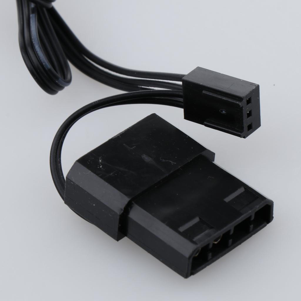 3x 12CM LED Computer Case Cooling Fan for PC 4-Color Light Loop