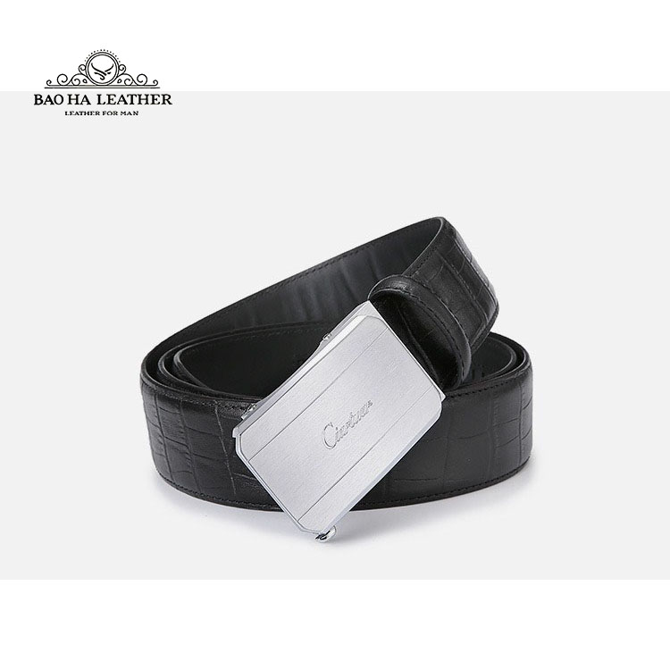 Ciartuar Thắt Lưng Nam Cao Cấp BH157 Dây Lưng Da Bò Vân Cá Sấu Khóa Tự Động Sang Trọng &amp; Đa Năng Hộp Quà Tặng Sang Trọng
