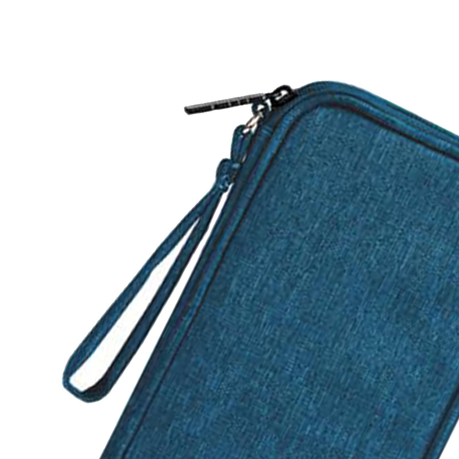 Portable Earphone USB Data Charger Cable Organizer Storage Bag Black